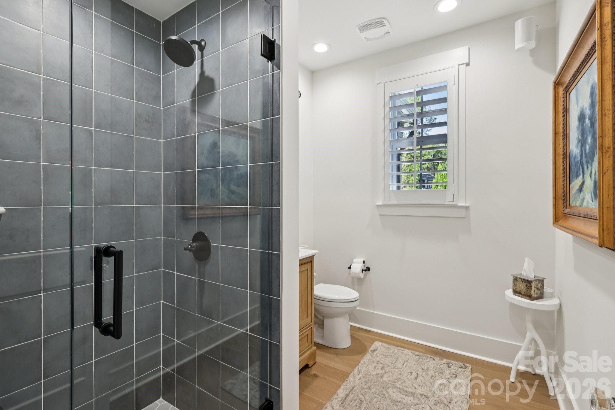 Downstairs bathroom connecting to Study/Guest Bedroom on Main Floor - 2013 Garden View Lane, Weddington