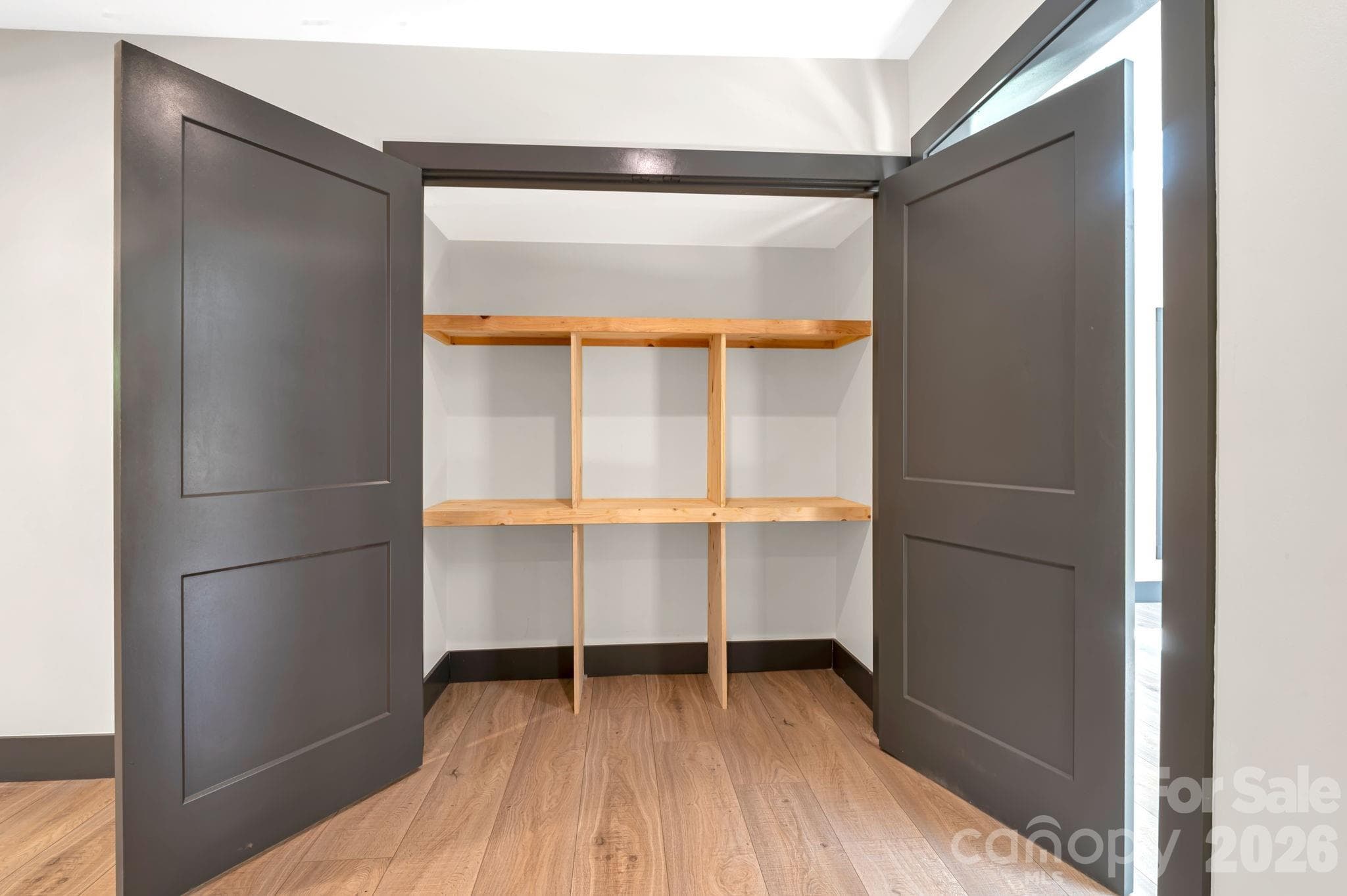 Convenient built-in pantry closet offering ample kitchen storage. - Arden