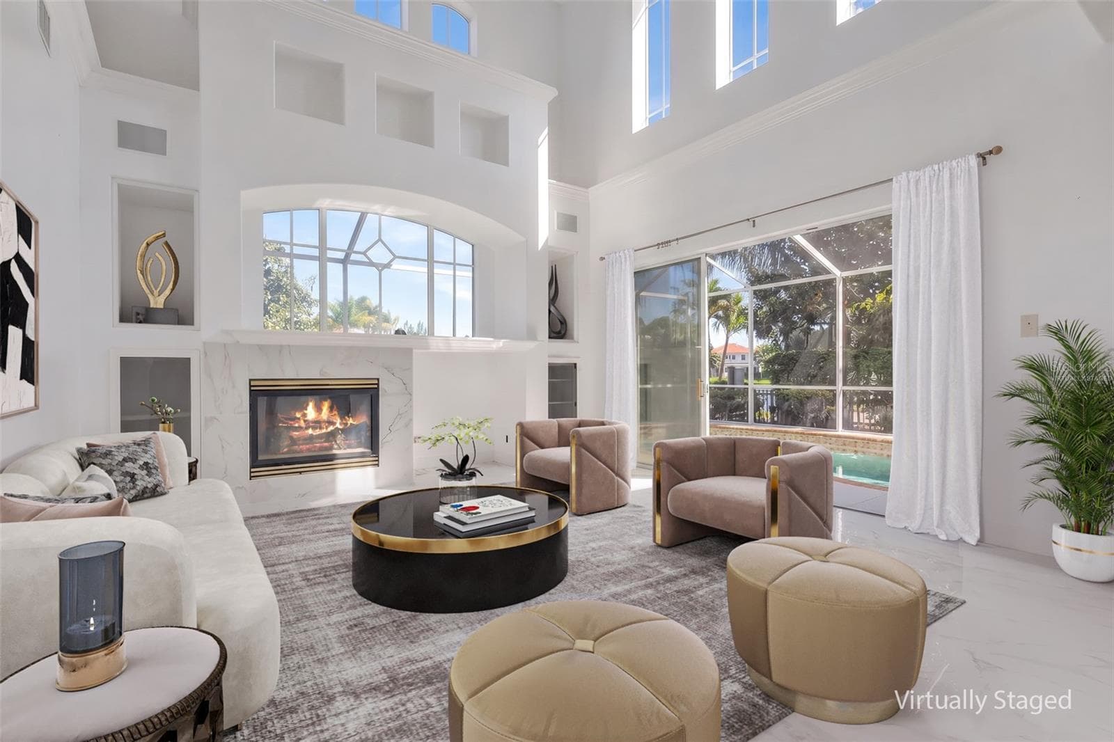 Virtually staged-Great Room - 11637 BRISTOL CHASE DR, TAMPA