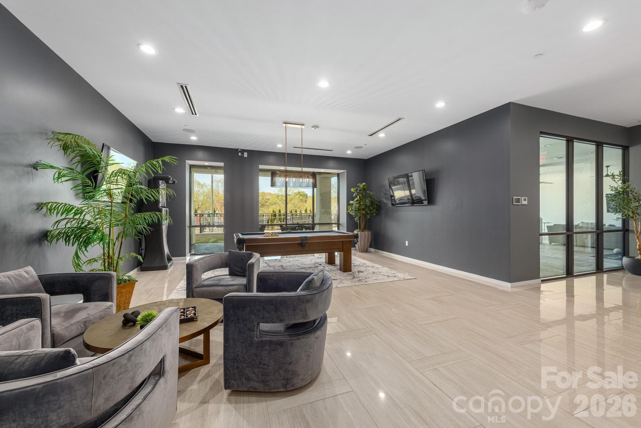 Pool Table space in Community area - 19329 Watermark Drive, Cornelius