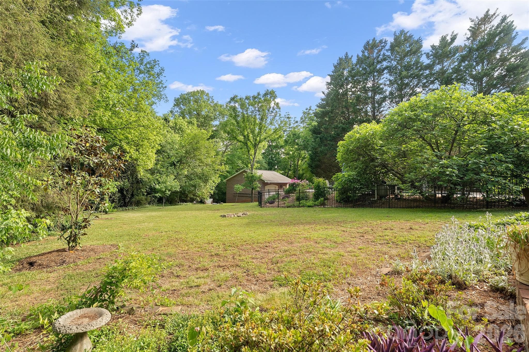 Private Level Backyard with Fenced in-ground pool - 602 N Main Street, Davidson