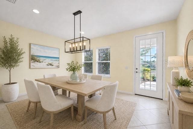 Virtually Staged as Formal Dining Room or Home Office - 7040 WHITE WILLOW CT, SARASOTA