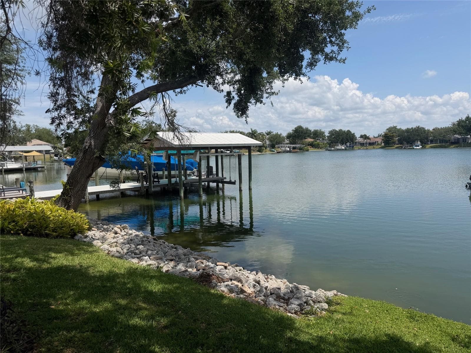 Gorgeous view of the private lake looking towards the canal - 217 36TH ST NE, BRADENTON