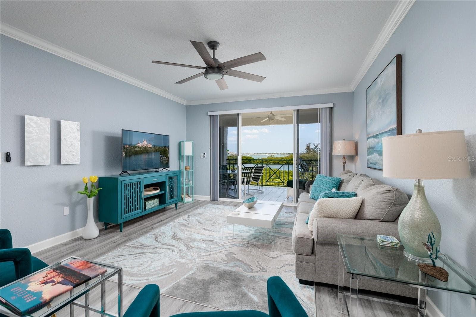 Sliders from Living Room to Balcony - 4801 OSPREY DR S #207, ST PETERSBURG