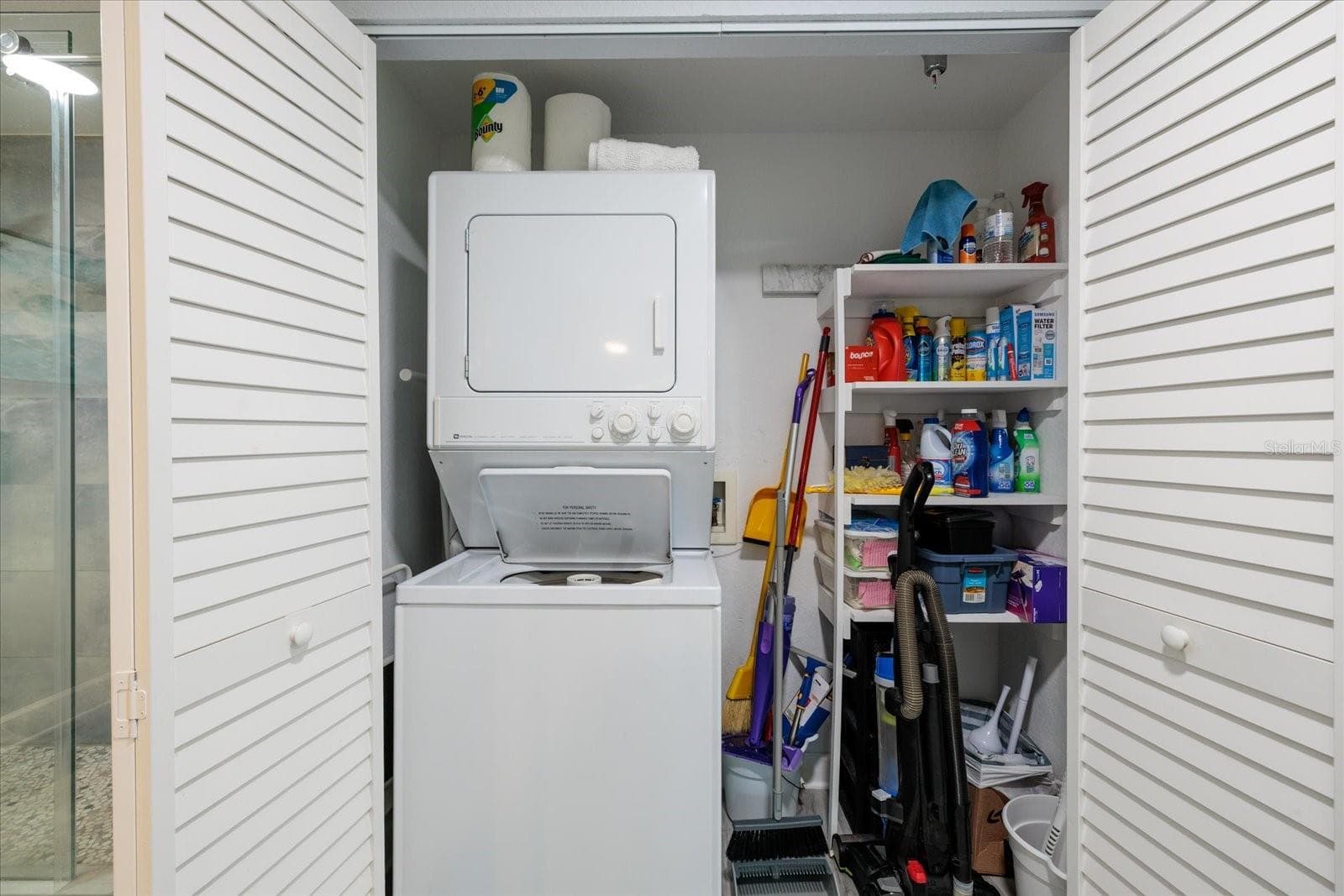Laundry / Utility Closet in hall - 4801 OSPREY DR S #207, ST PETERSBURG