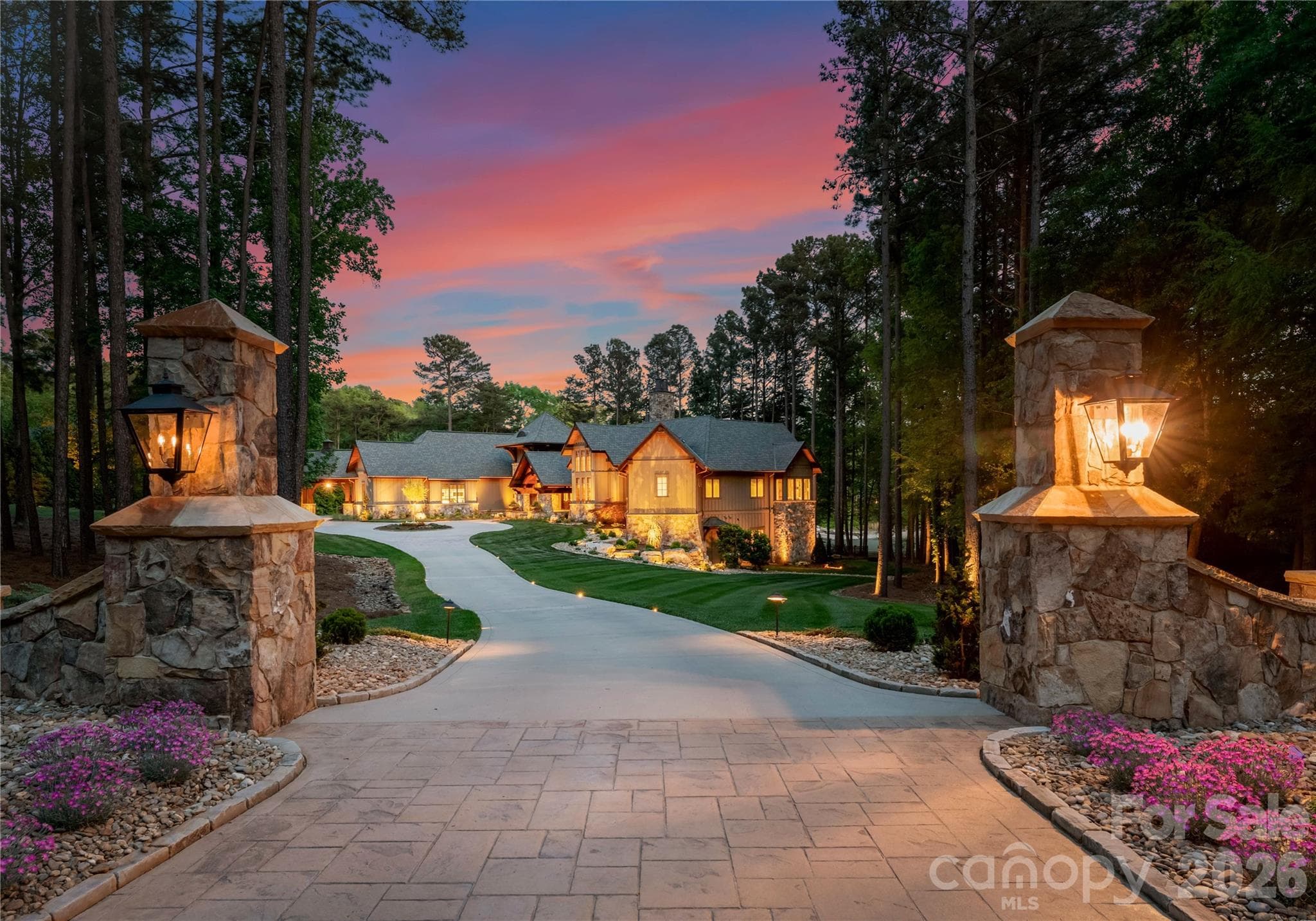 A Grand Entrance at Dusk - Mooresville