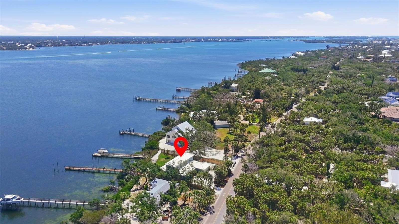 Aerial Location Facing South - 6421 MANASOTA KEY RD, ENGLEWOOD
