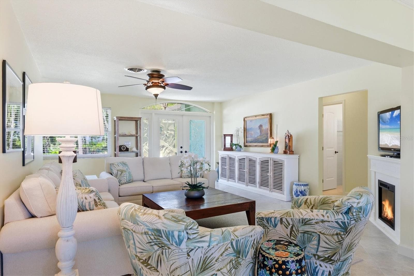 Living Area with Access to Downstairs Bedrooms - 6421 MANASOTA KEY RD, ENGLEWOOD