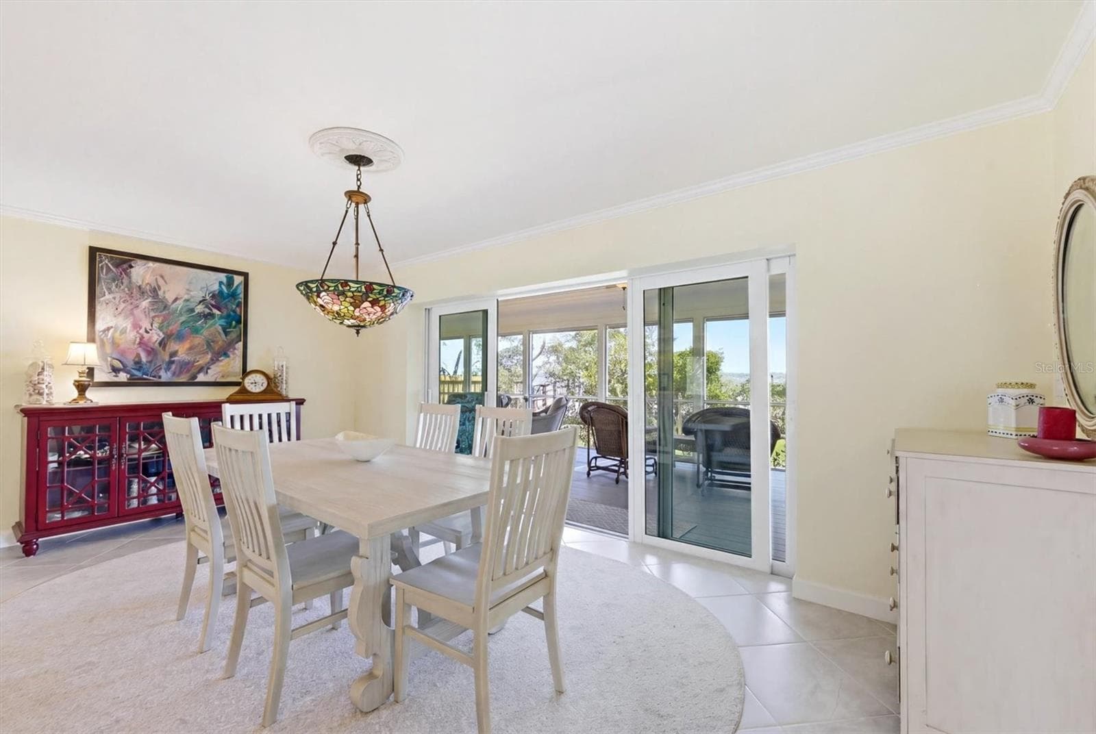 Dining Area Opens to Large Lanai and Bay Views - 6421 MANASOTA KEY RD, ENGLEWOOD