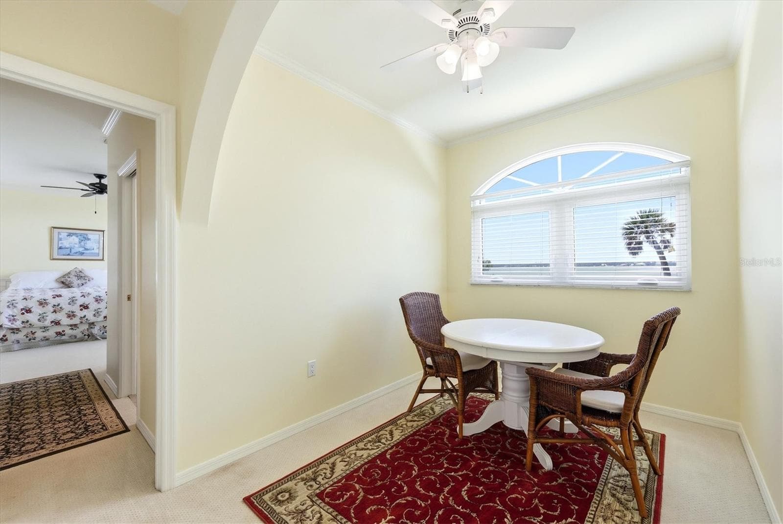 2nd floor seating area at top of stairway has magnificent views overlooking the Bay - 6421 MANASOTA KEY RD, ENGLEWOOD