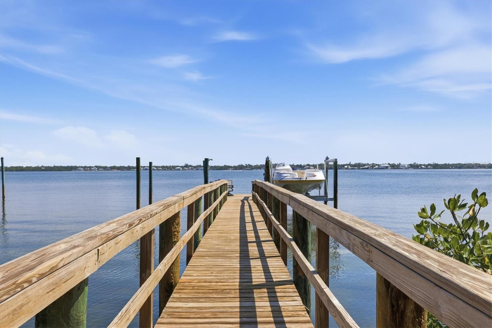 Shared dock on Lemon Bay Left Side - 6421 MANASOTA KEY RD, ENGLEWOOD