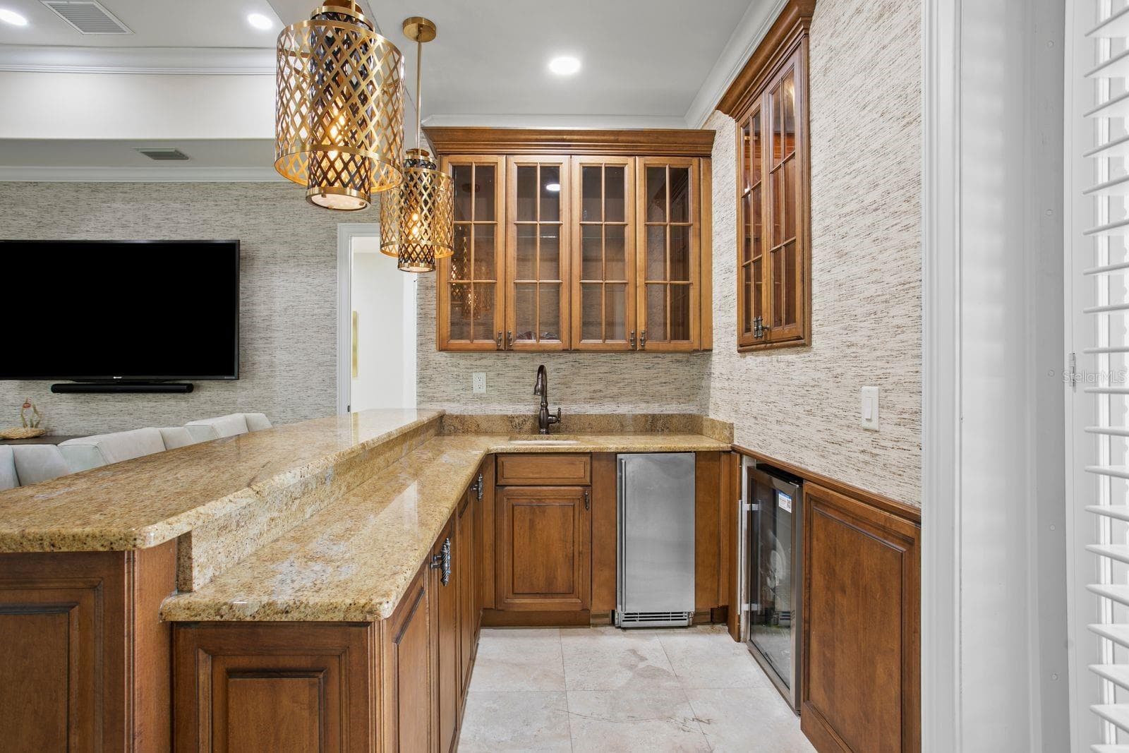 Interior view of the elegantly appointed bar. - 611 1ST AVE S, TIERRA VERDE