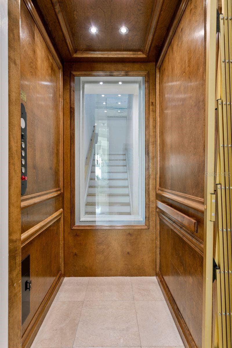 Another interior view of the elevator. - 611 1ST AVE S, TIERRA VERDE
