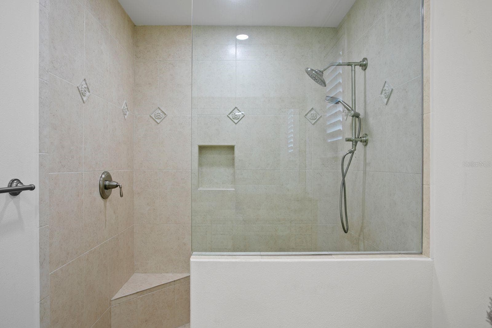 Top level bedroom two shower. - 611 1ST AVE S, TIERRA VERDE