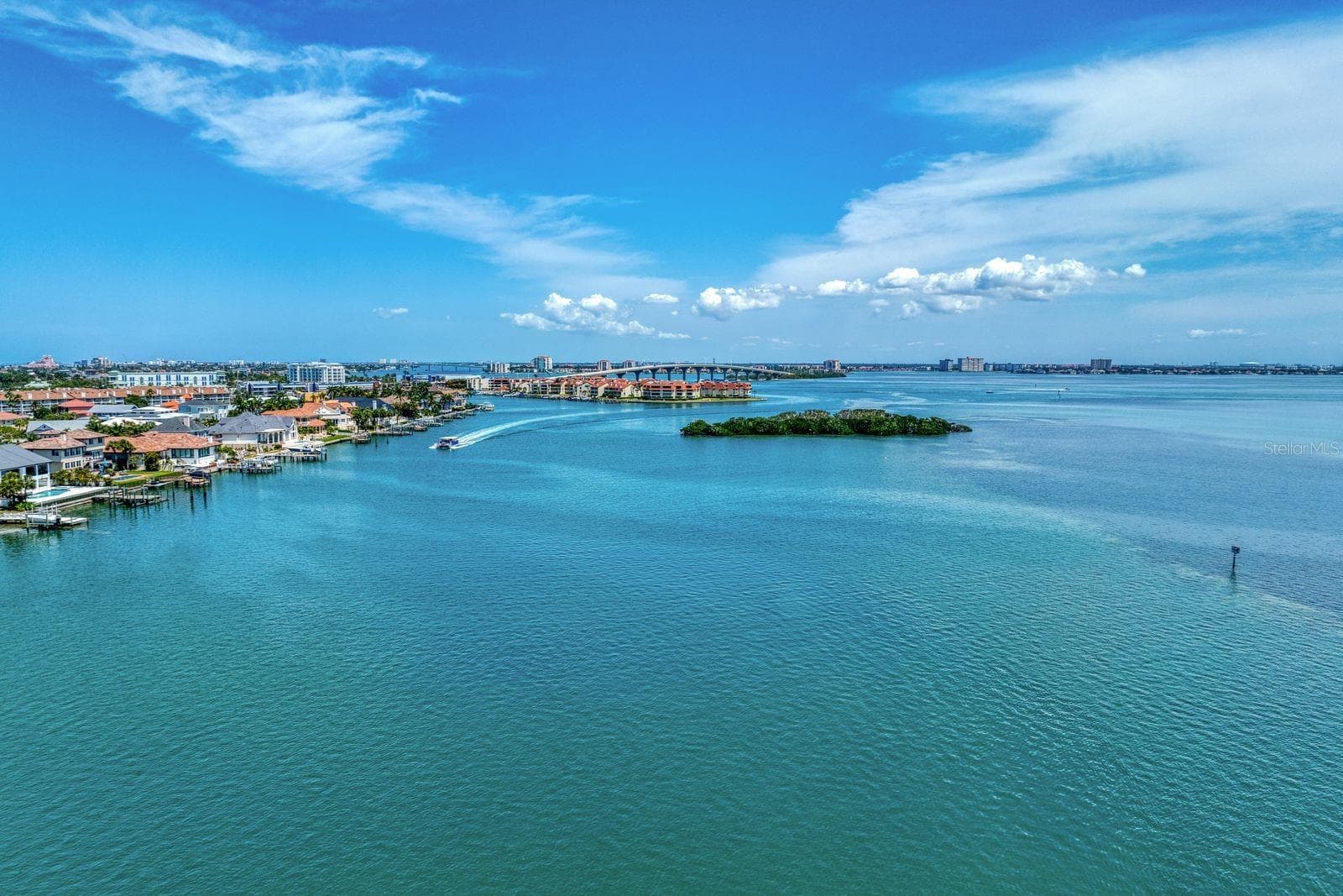 An aerial view of the surrounding waterway. - 611 1ST AVE S, TIERRA VERDE