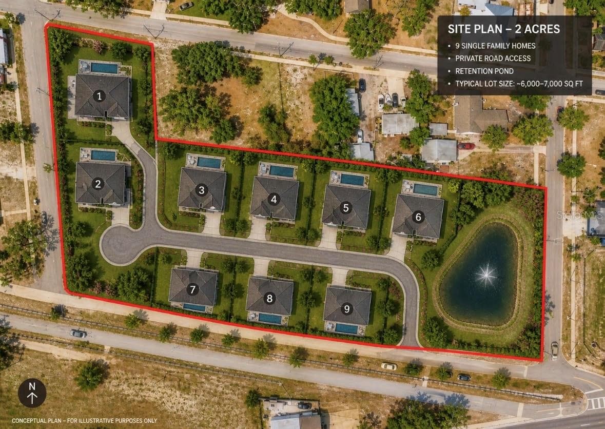 Site Plan Mock Up - 611 PALM BLUFF ST, CLEARWATER