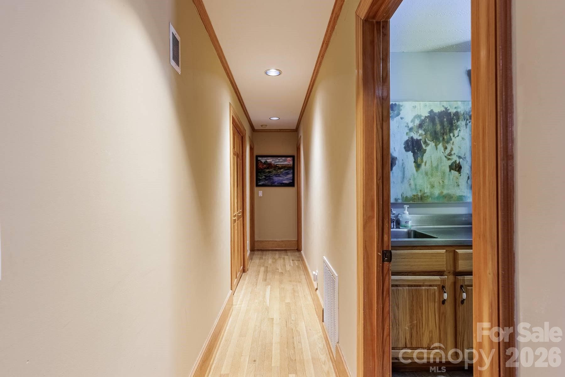 Main Level Hall with Laundry - 97 Covered Bridge Road, Stecoah