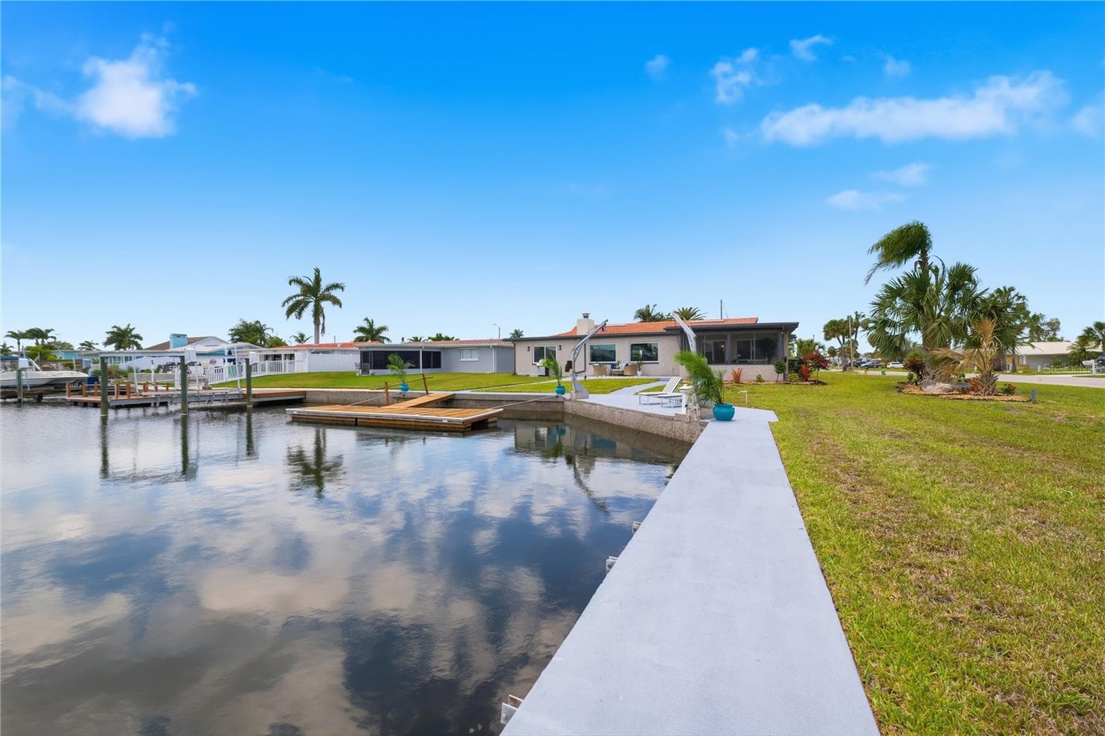 from the back corner of the dock to the house - 5016 DORY DR, NEW PORT RICHEY