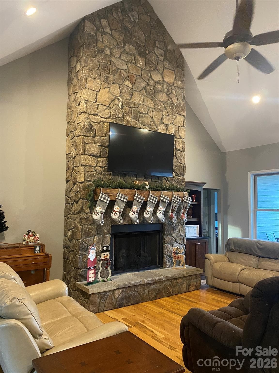 Stone Fireplace - Shelby