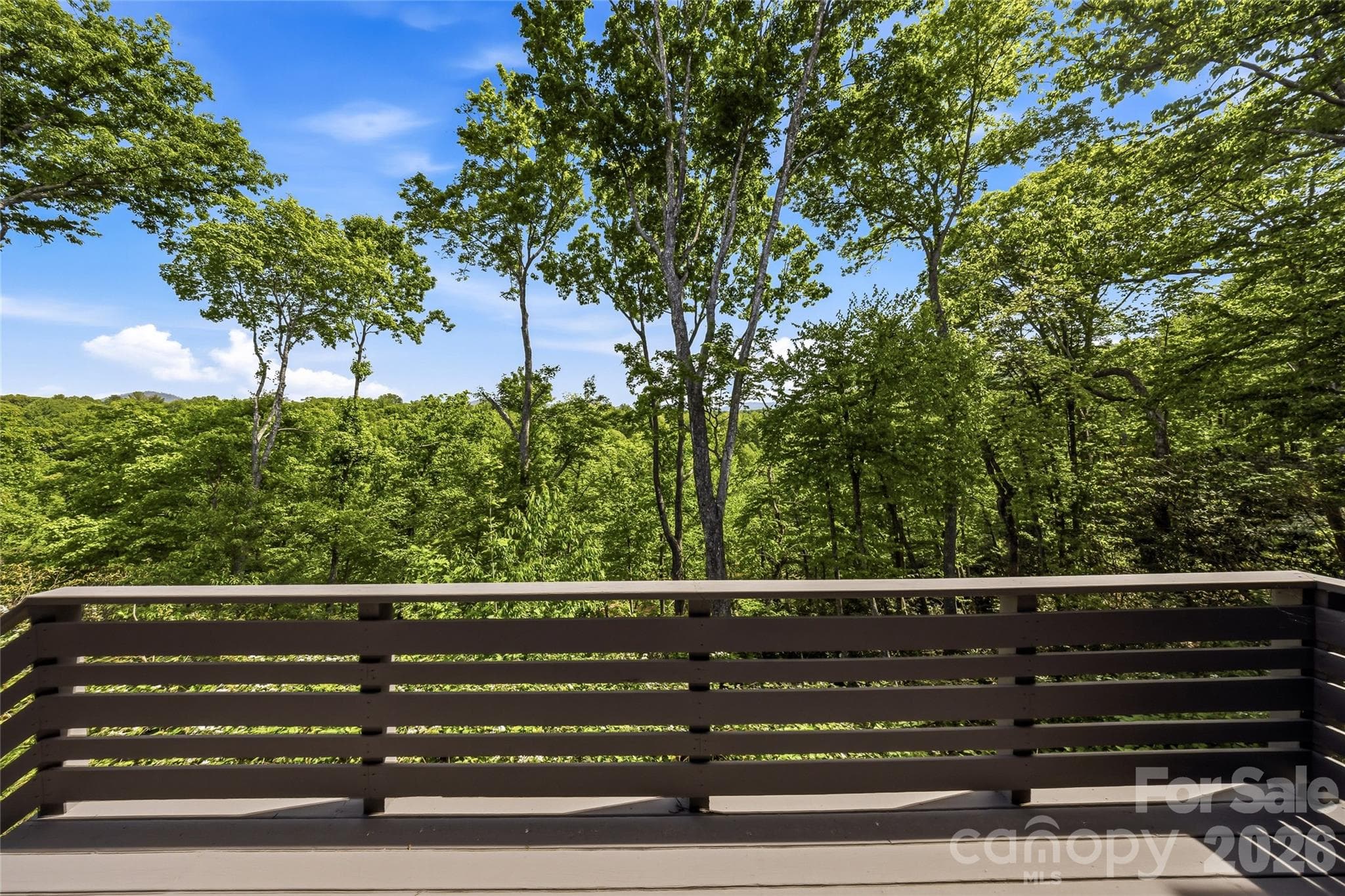 Terrace level deck - 162 Riverbend Forest Drive, Asheville