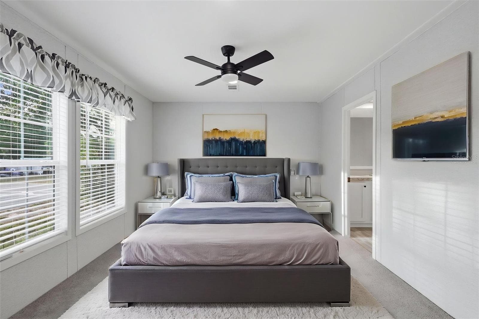 Primary Bedroom Virtually Staged - 781 BAYOU DR, CASSELBERRY
