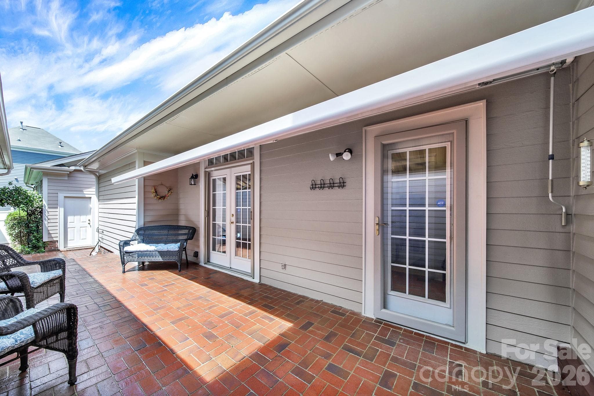 Private Patio with Awning - 4214 Settler Heights Drive, Fort Mill