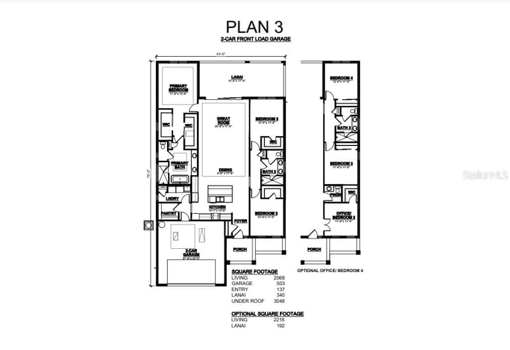 Floorplan 3bd/2baActual garage on right side facing - 9149 TREVINO DR, WEEKI WACHEE