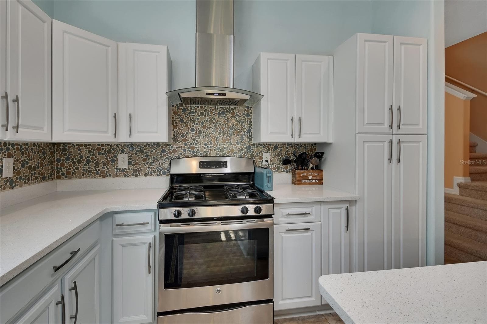 New exhaust hood and backsplash-Gas Range - 337 ORCHARD HILL ST, DELAND