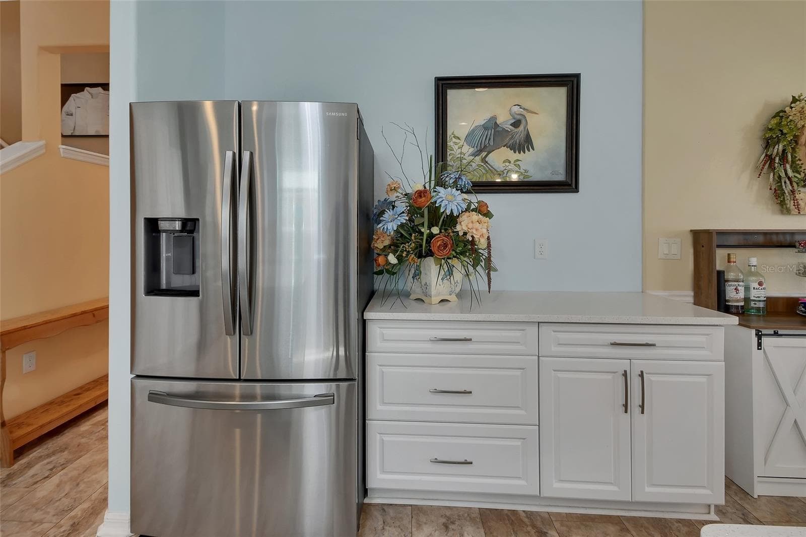New French Door refrigerator and new cabinet for extra storage - 337 ORCHARD HILL ST, DELAND