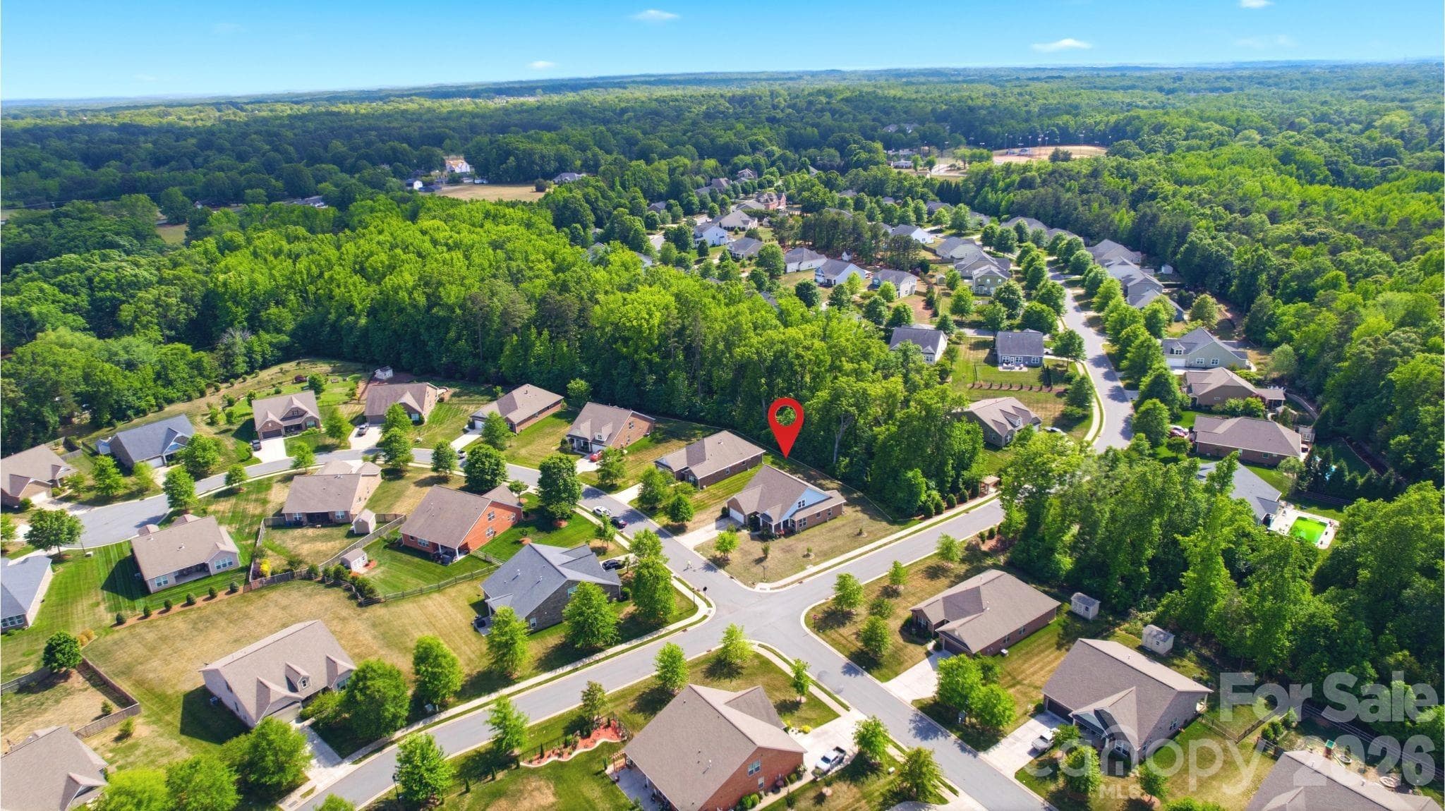 AERIAL VIEW - 8759 Mullis Forest Court, Mint Hill