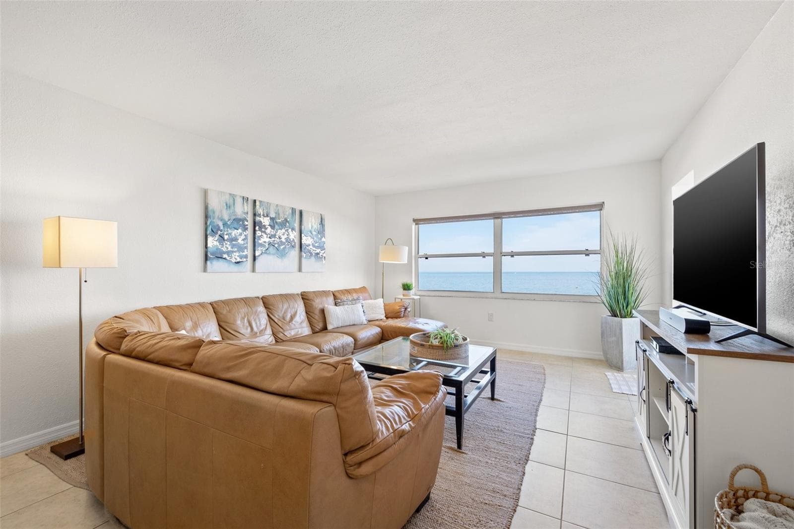 Living Room - 1270 GULF BLVD #1007, CLEARWATER BEACH
