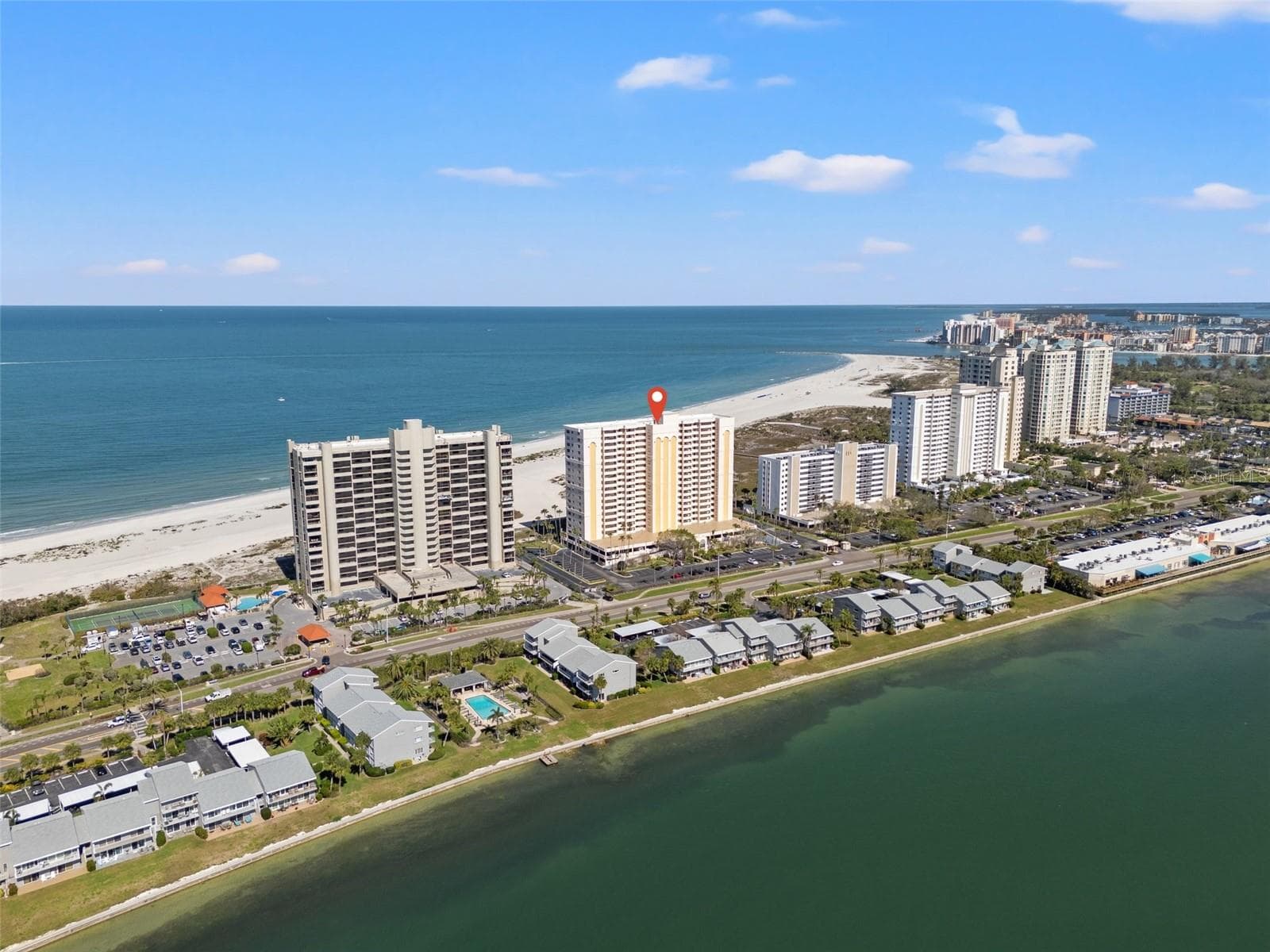 Aerial View - 1270 GULF BLVD #1007, CLEARWATER BEACH