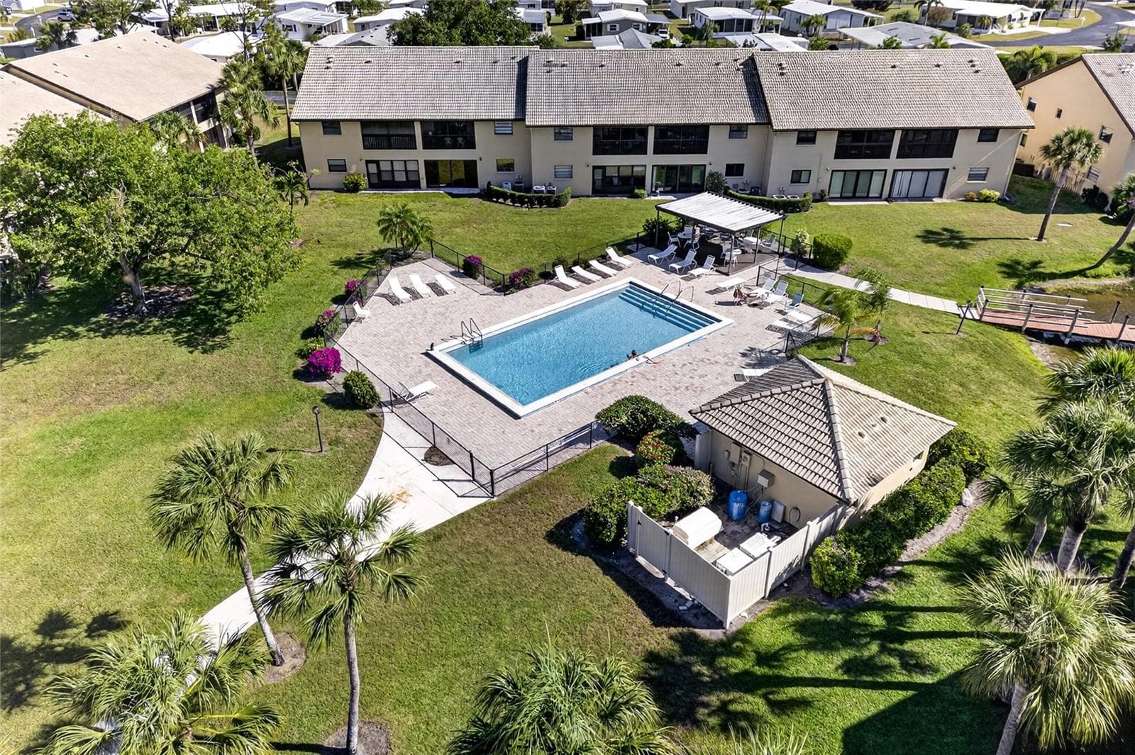 Aerial View of Pool - 360 THREE LAKES LN #J, VENICE
