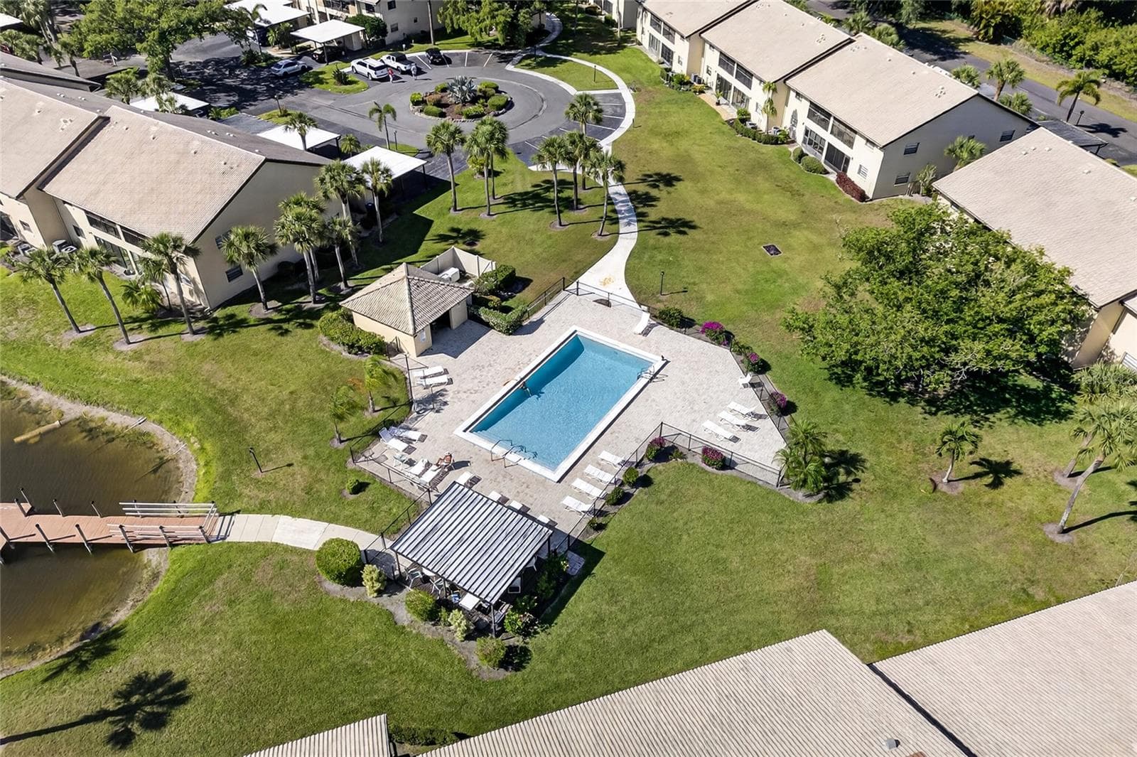 Aerial View of Pool - 360 THREE LAKES LN #J, VENICE