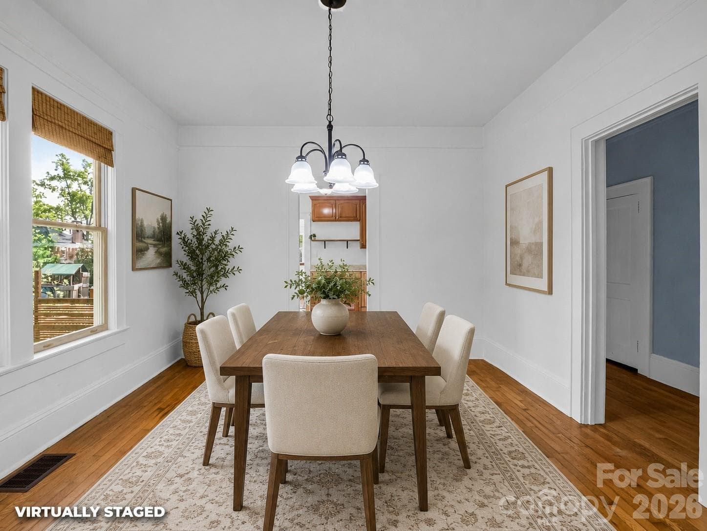 virtually staged dining room - Hendersonville