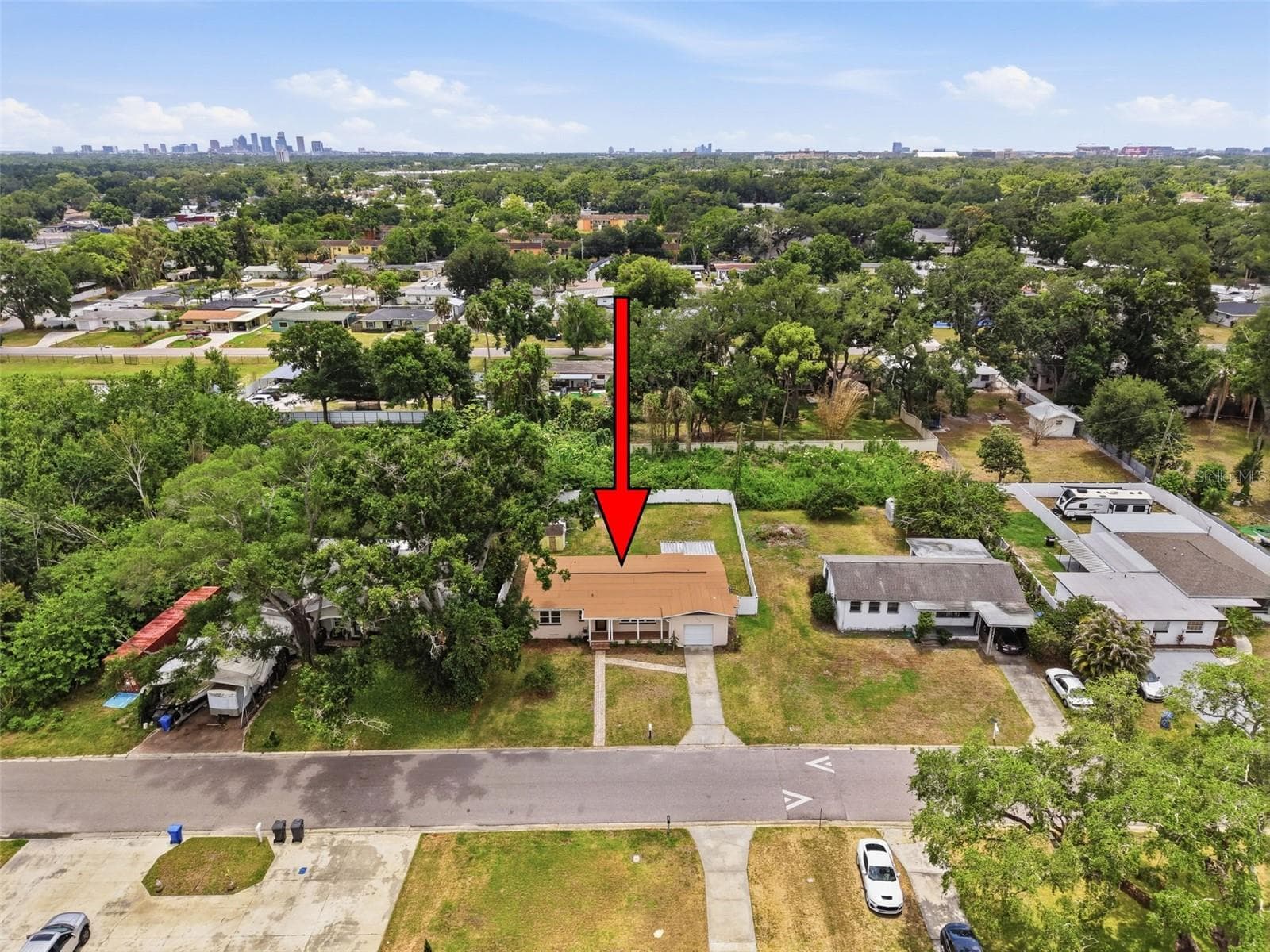 Aerial view of the property - 2518 W NORTH ST, TAMPA