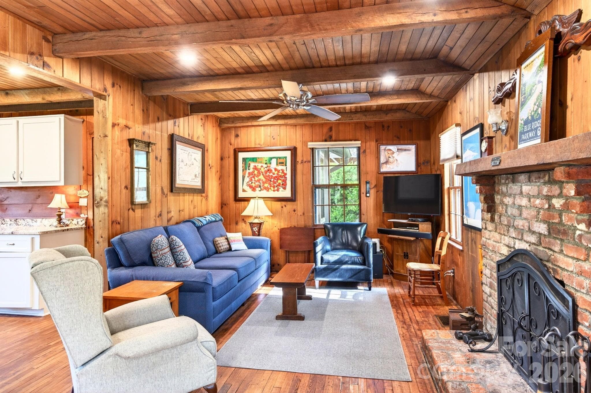 Living room open to the kitchen - Asheville