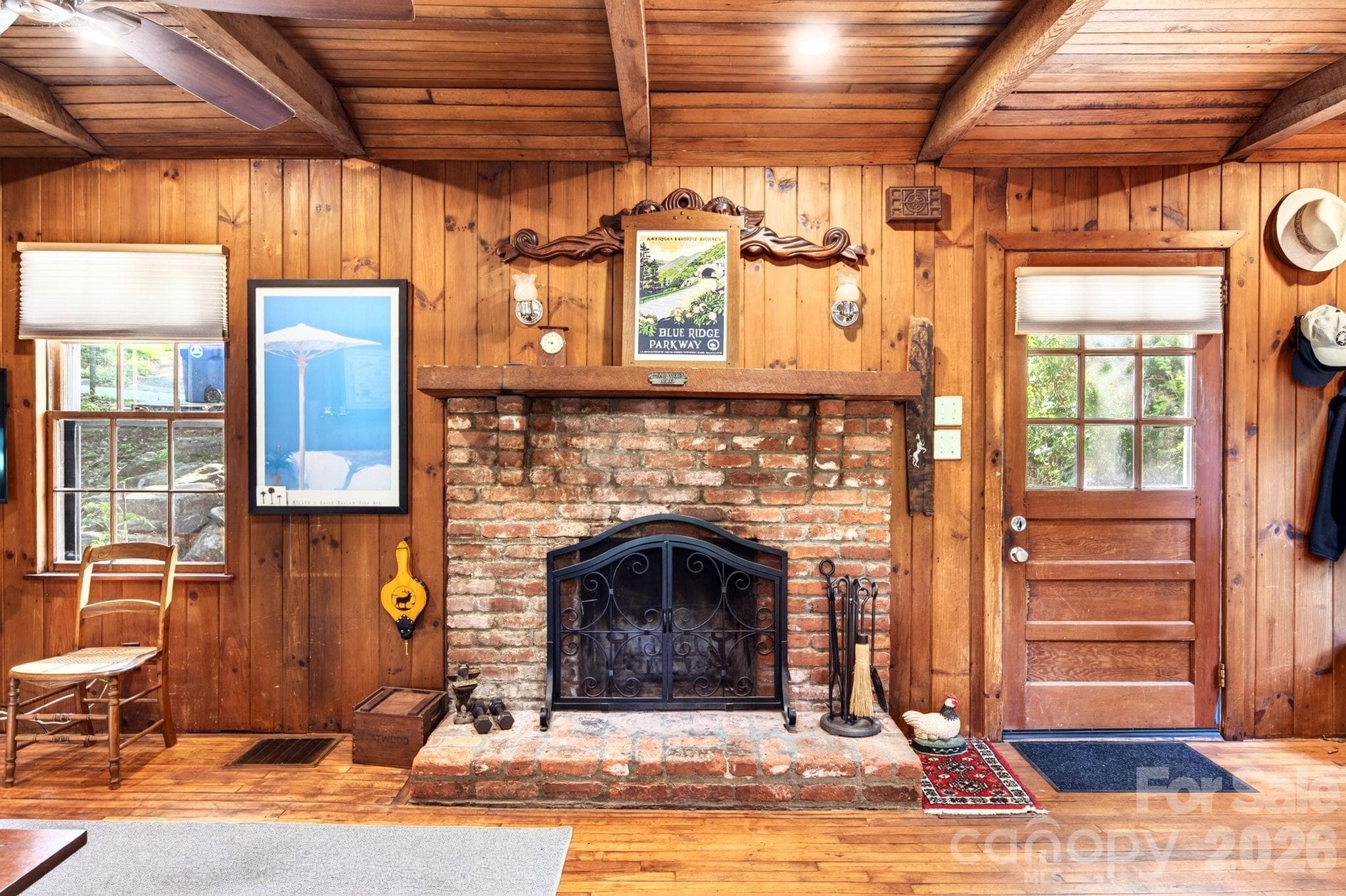 Wood burning fireplace - Asheville