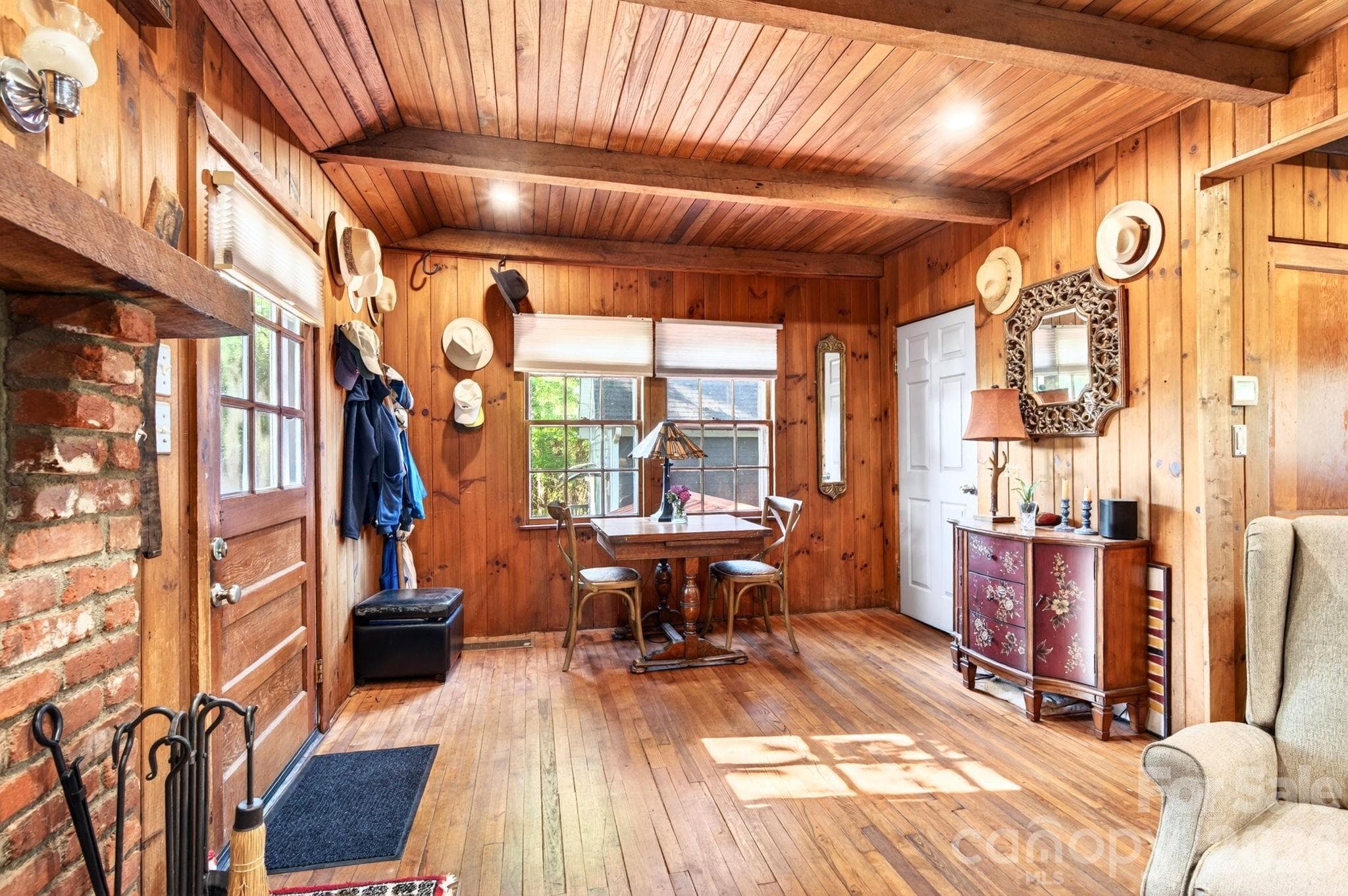 Entryway with great spot for morning coffee - 126 Maney Avenue, Asheville