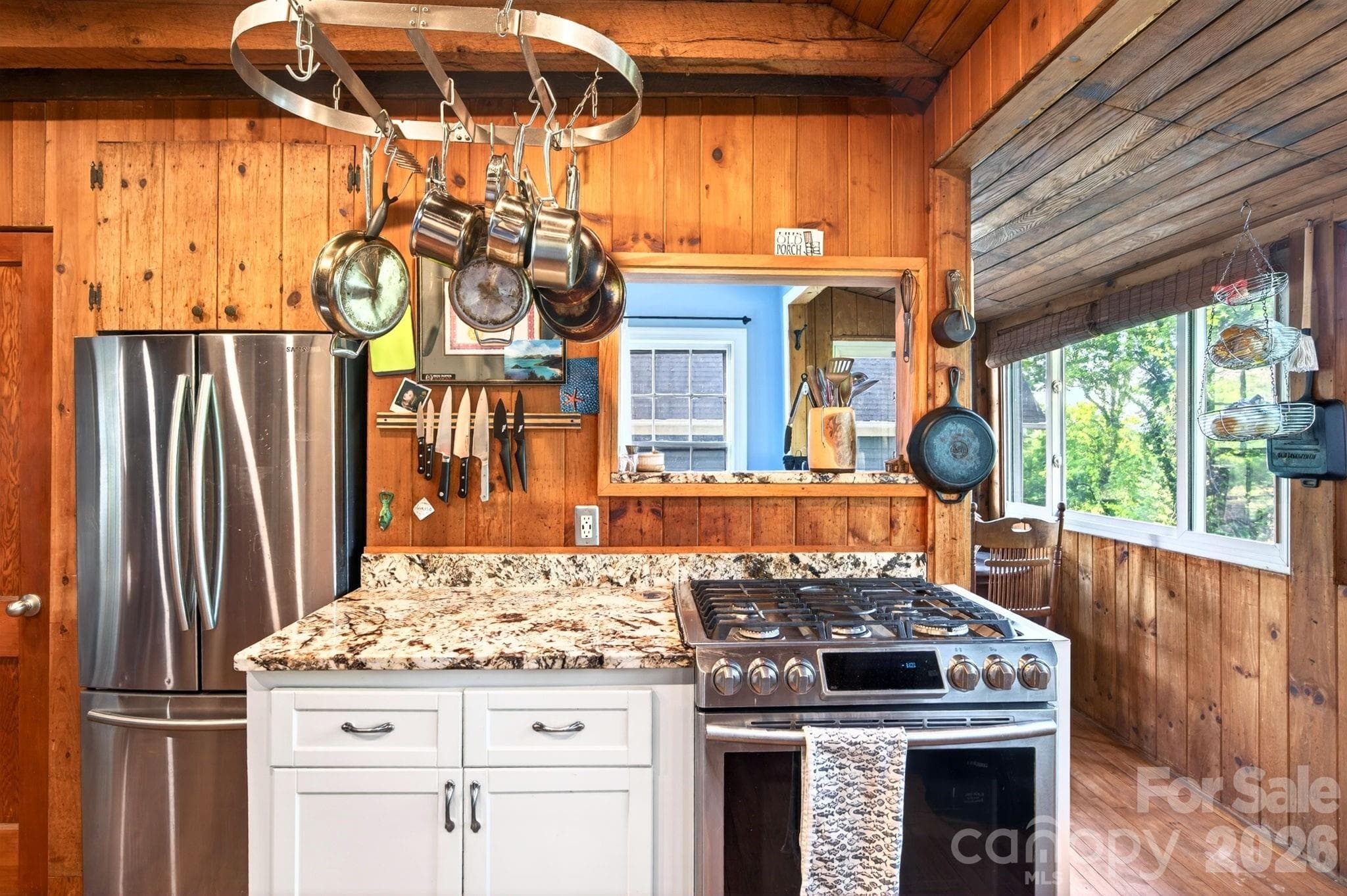 Gas stove with pass through to breakfast nook - 126 Maney Avenue, Asheville