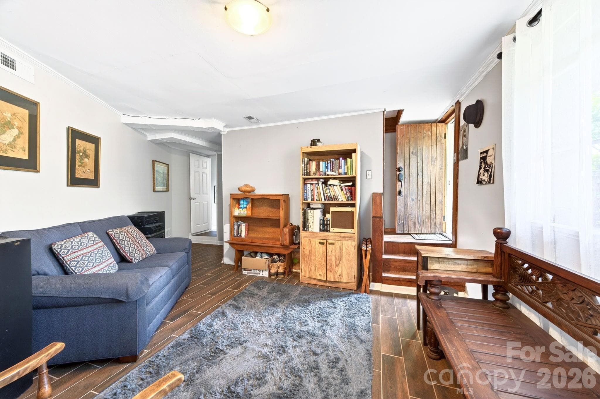 Basement living room - 126 Maney Avenue, Asheville