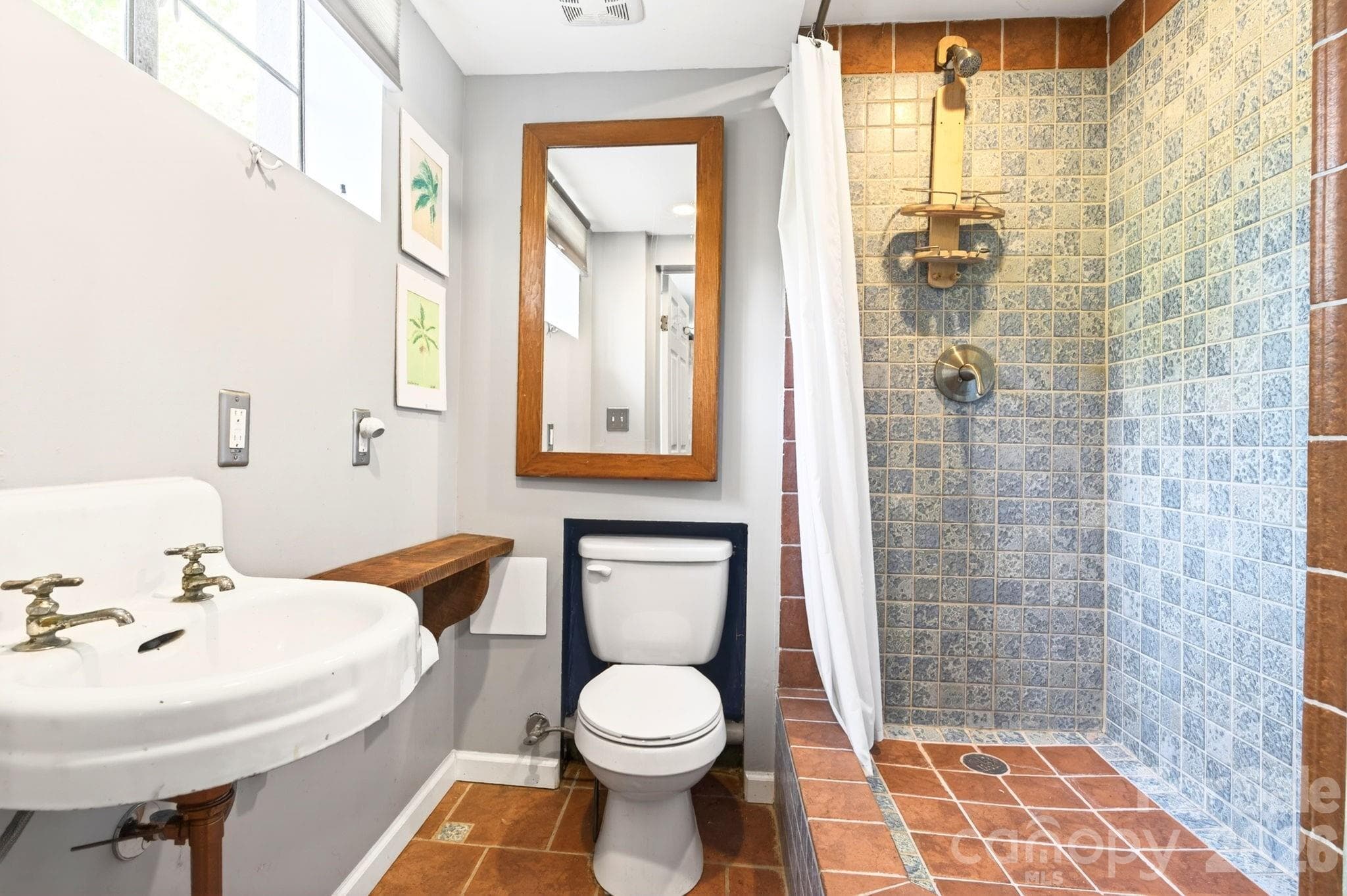 Full bathroom with walk-in shower in basement - 126 Maney Avenue, Asheville