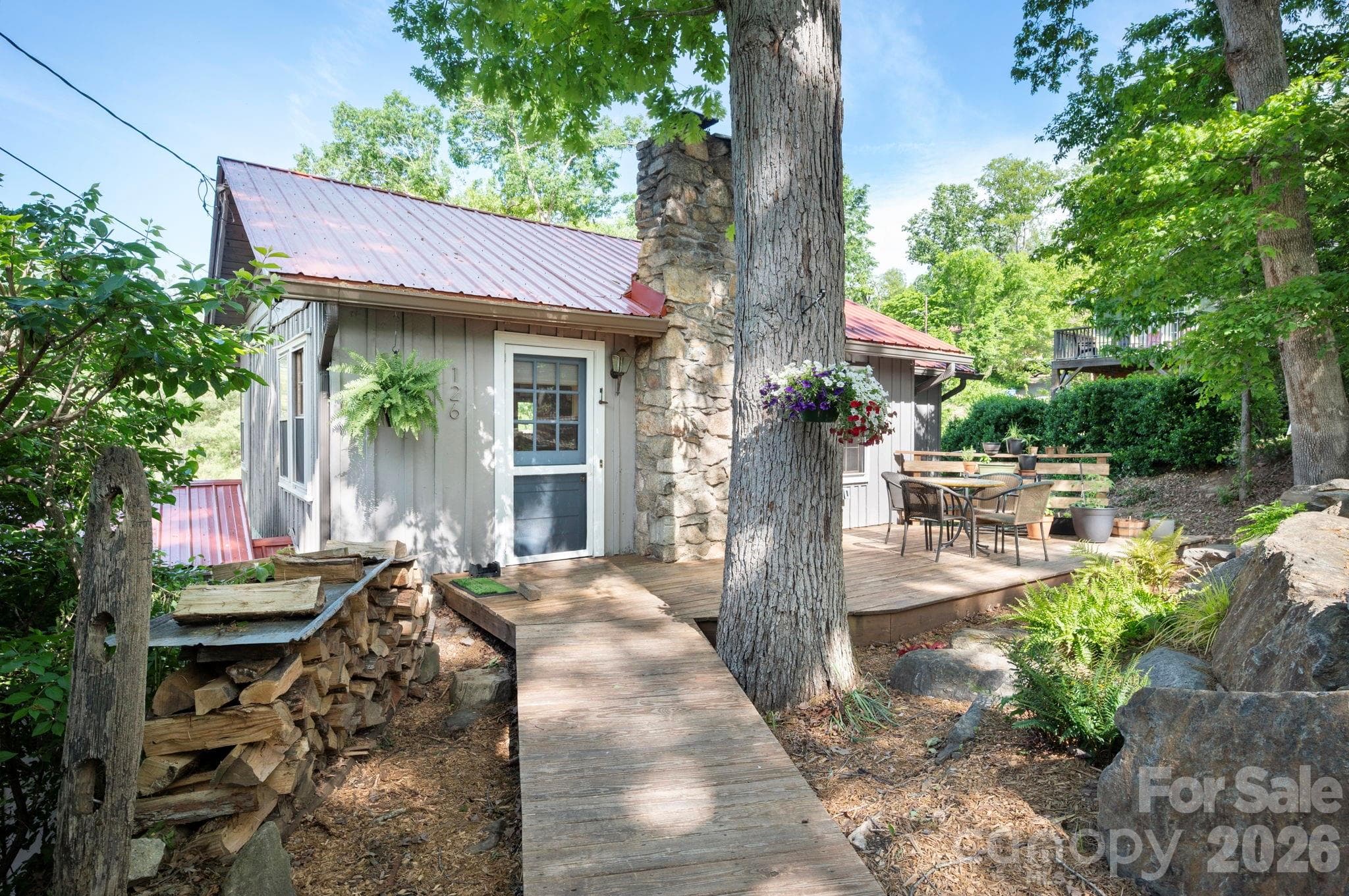 Pathway to front door and front porch - 126 Maney Avenue, Asheville