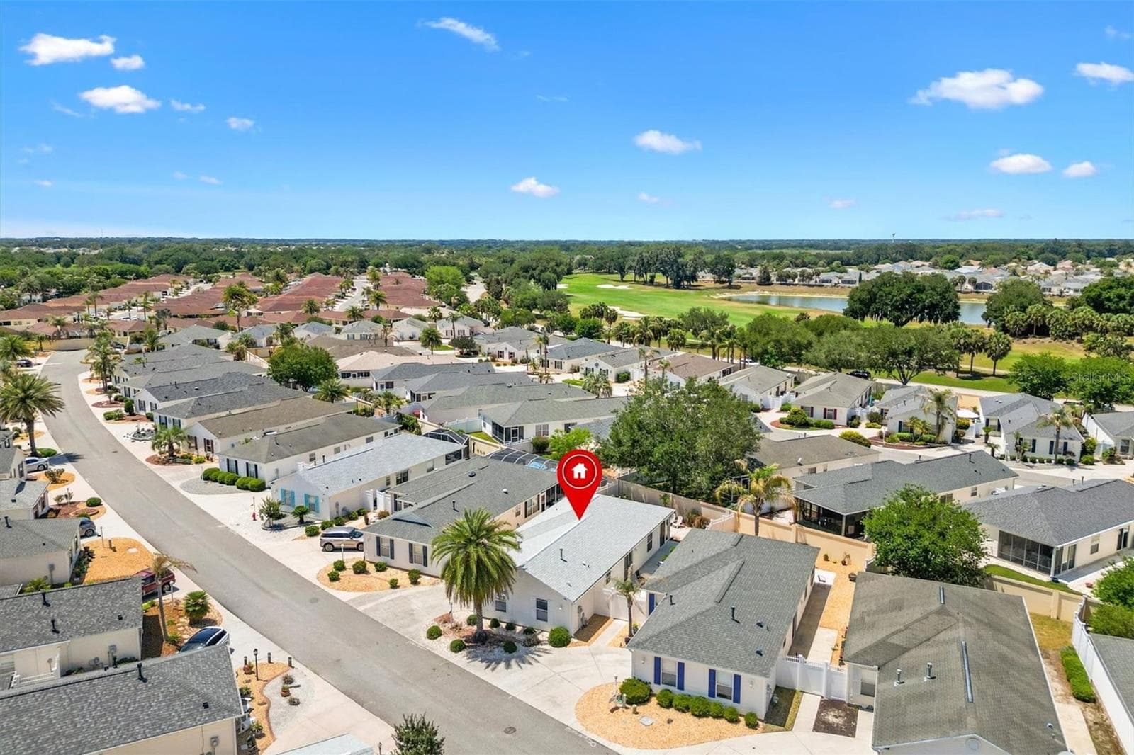 AERIAL VIEW OF HOME AND COMMUNITY - 979 SMYRNA ST, THE VILLAGES