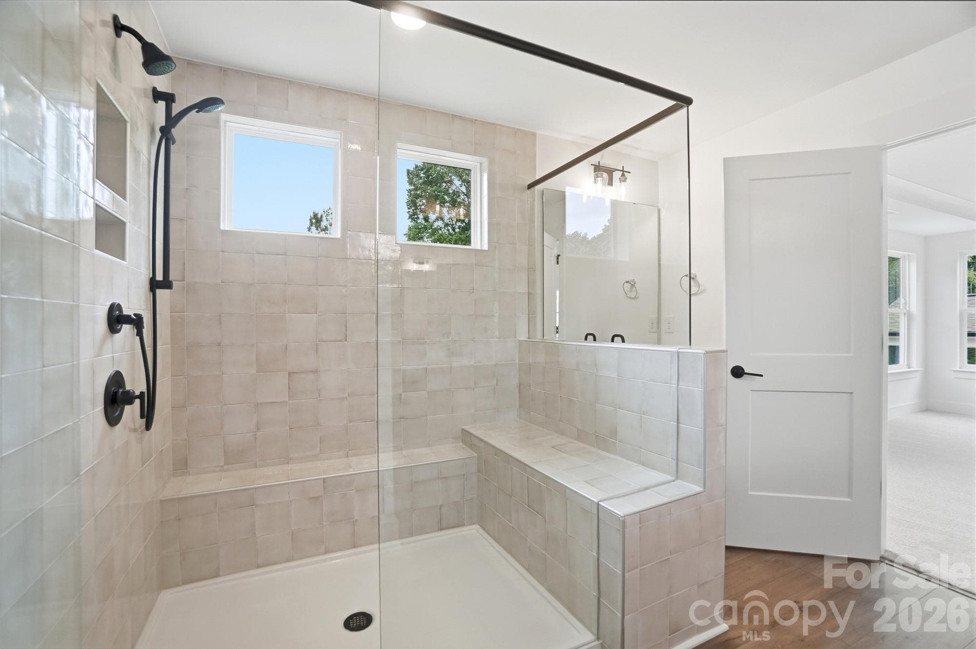Luxury Shower with tile surround and bench seat - Gastonia