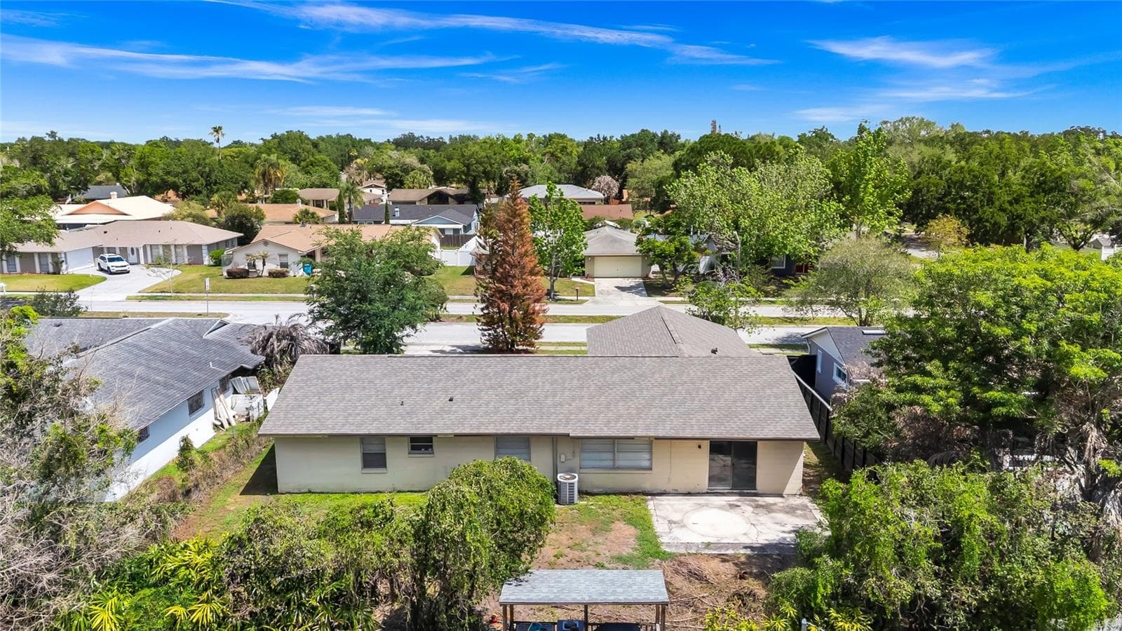Aerial - Backyard-looking North - 5060 ANDREA BLVD, ORLANDO