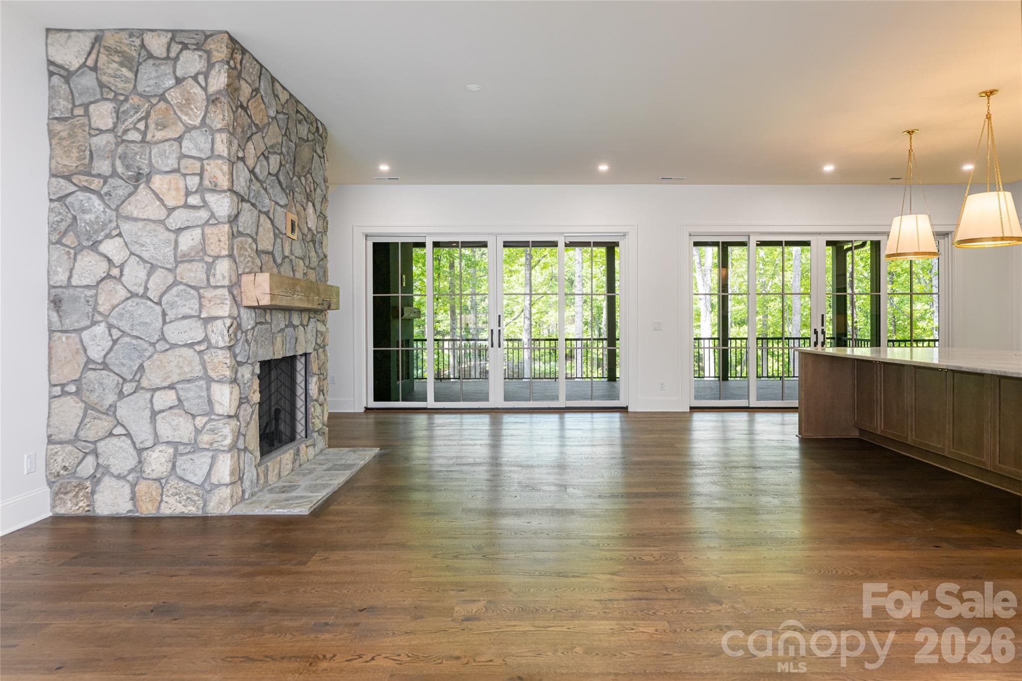 Living Room + Kitchen - 99 Little Cherokee Ridge, Hendersonville