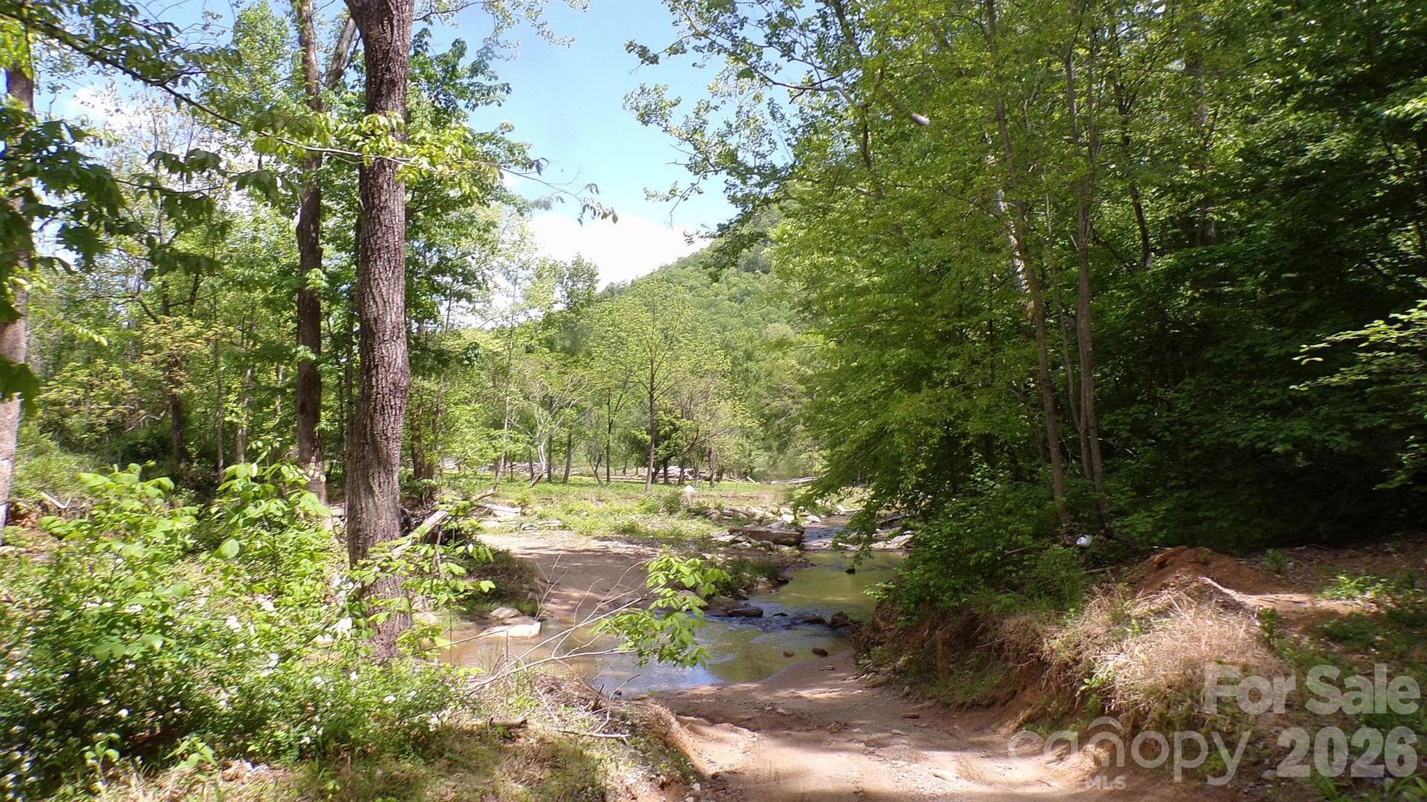 Road crosses creek - 216 Paradise Road, Hendersonville