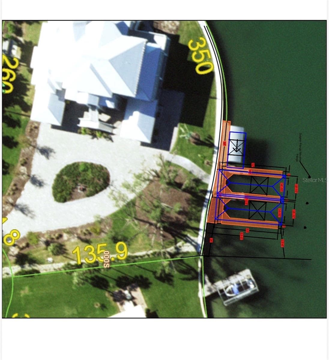 Potential Dock site plan - 565 GREEN DOLPHIN DR S, PLACIDA