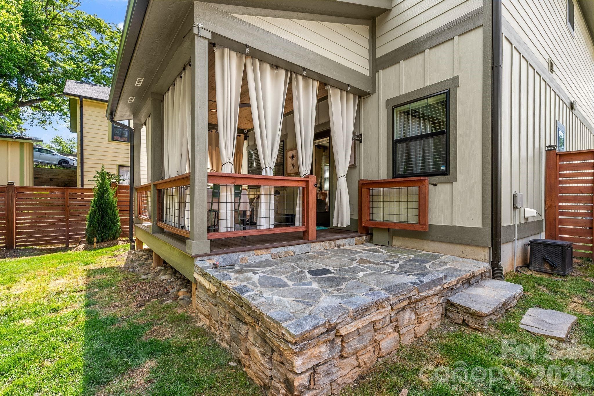 Back of house facing the porch - 7 Acona Lane, Asheville